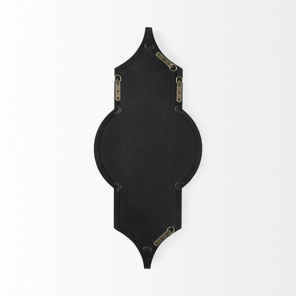 Tamanar Black 15-Inch x 34-Inch Black Wood Frame Wall Mirror, image 4