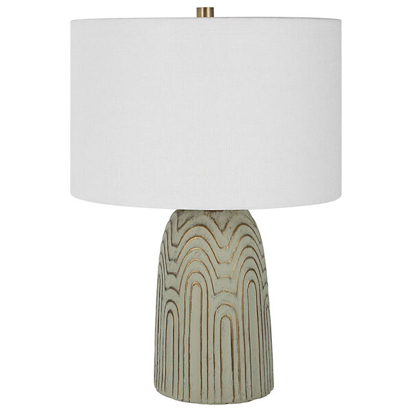 Vestige Sage Green and Aged Gold One-Light Table Lamp, image 1