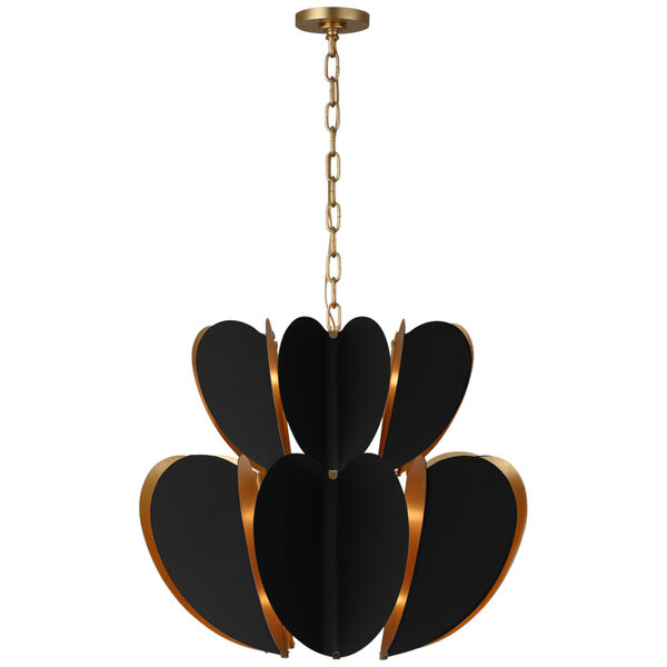Danes Two Tier Chandelier in Matte Black and Gild by kate spade new york, image 1