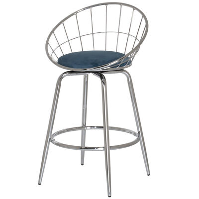 Hilale Furniture Bullock Silver Blue, What Size Bar Stool Do I Need For A 35 Inch Counter
