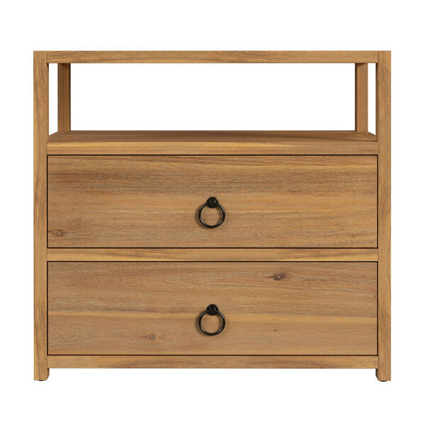 Lark Natural Wide Nightstand with Drawers, image 2