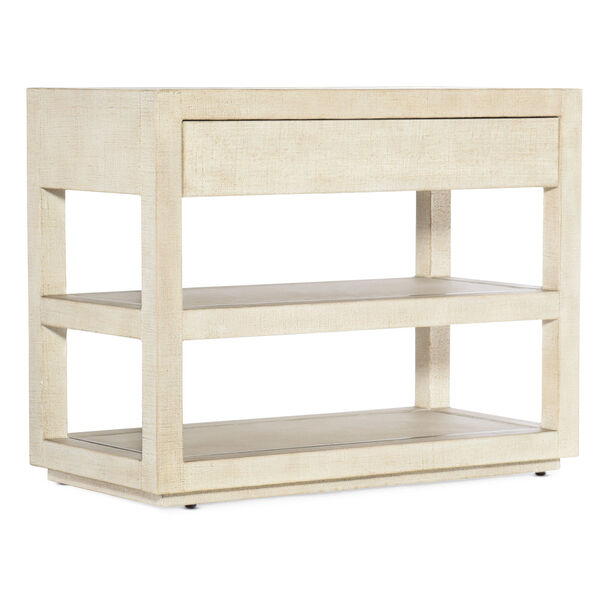 Cascade Lacquered Burlap One-Drawer Nightstand, image 1
