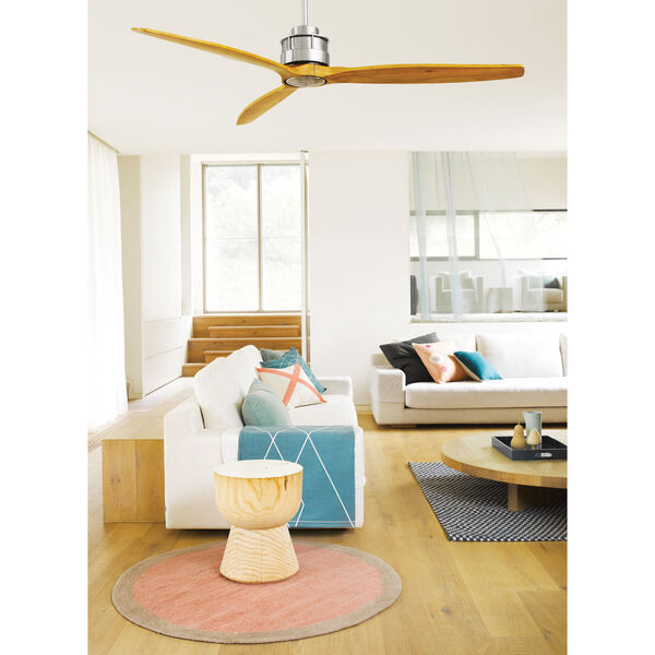 Lucci Air Airfusion Akmani Brushed Chrome 60-Inch DC Ceiling Fan, image 4