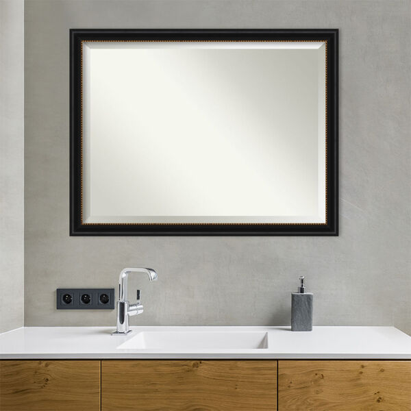 Manhattan Black 44W X 34H-Inch Bathroom Vanity Wall Mirror, image 5