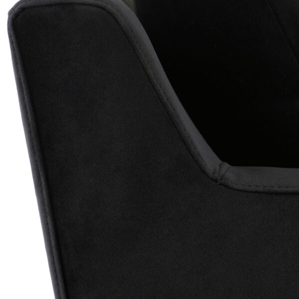 Anders Matte Black and Gold Occasional Chair, image 4