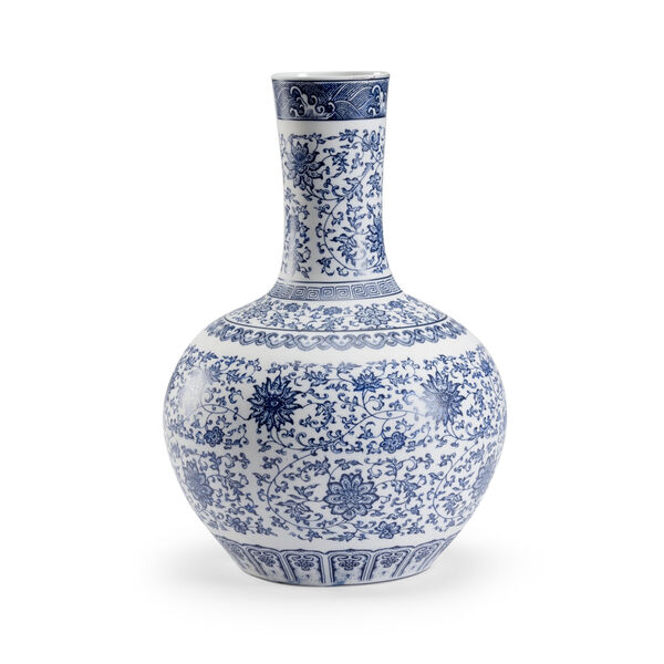 Edo Blue And White  Vase, image 1