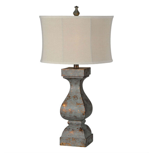 Eloise Dusky Blue and Copper One-Light Buffet Lamp, image 1