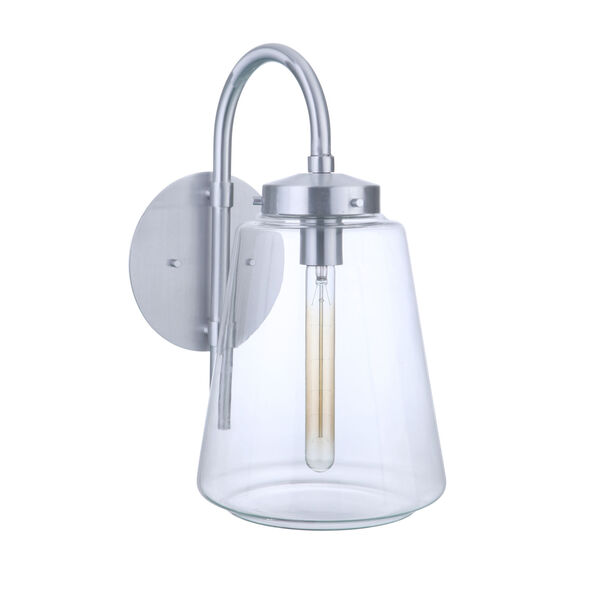 Laclede Satin Aluminum Nine-Inch One-Light Outdoor Wall Sconce, image 1