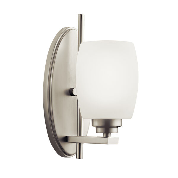 Eileen Brushed Nickel One-Light Energy Star LED Wall Sconce, image 1