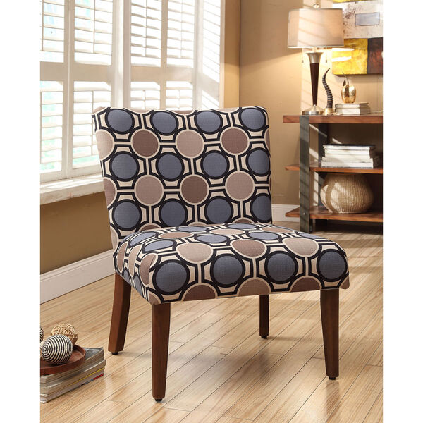 Accent Chair, Blue and Tan, image 2