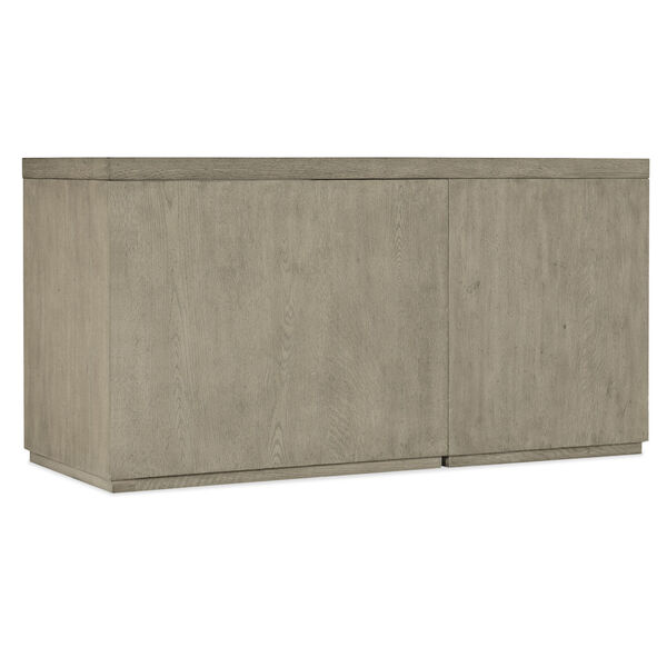 Linville Falls Smoked Gray 60-Inch Credenza with File and Open Desk Cabinet, image 2