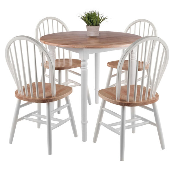 Sorella Natural and White Five-Piece Dining Set, image 2