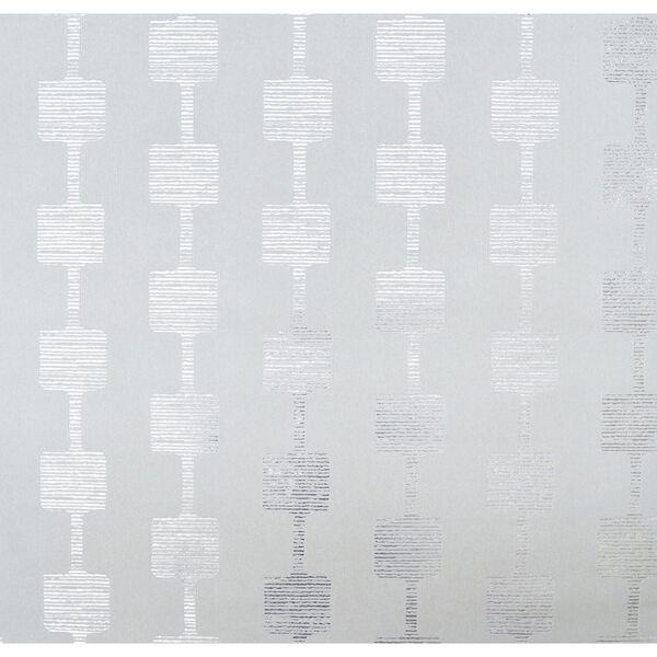 Mid Century Gray and Silver Metallic Wallpaper - SAMPLE SWATCH ONLY, image 1