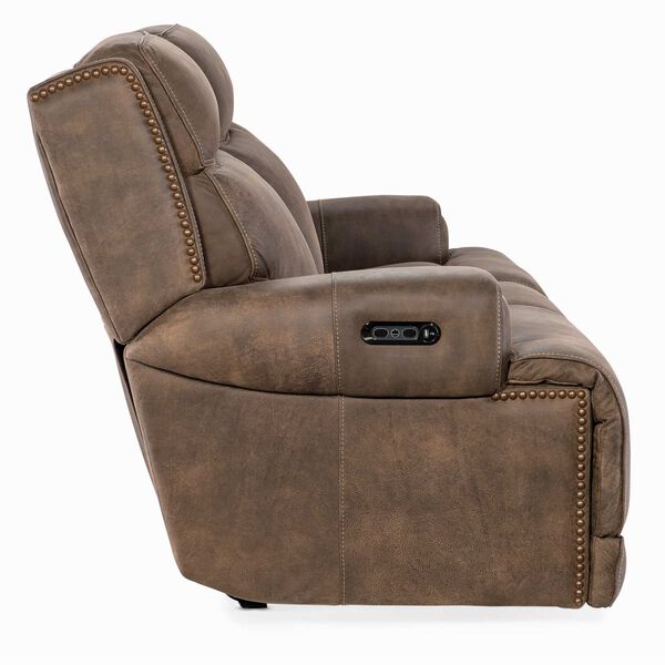 MS Brown Wheeler Power Sofa with Headrest, image 5