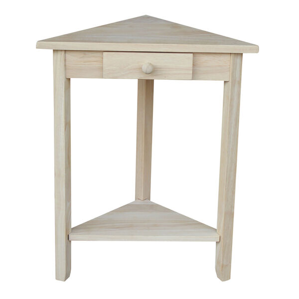 Unfinished Corner Accent Table, image 1
