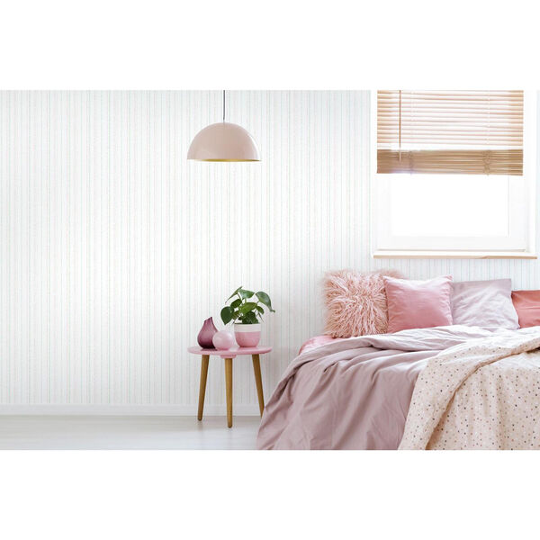 A Perfect World Pastel Dotty Stripe Wallpaper - SAMPLE SWATCH ONLY, image 5