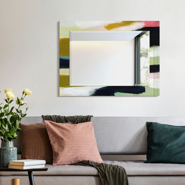 Sunder Multicolor 40 x 30-Inch Rectangular Beveled Wall Mirror, image 1