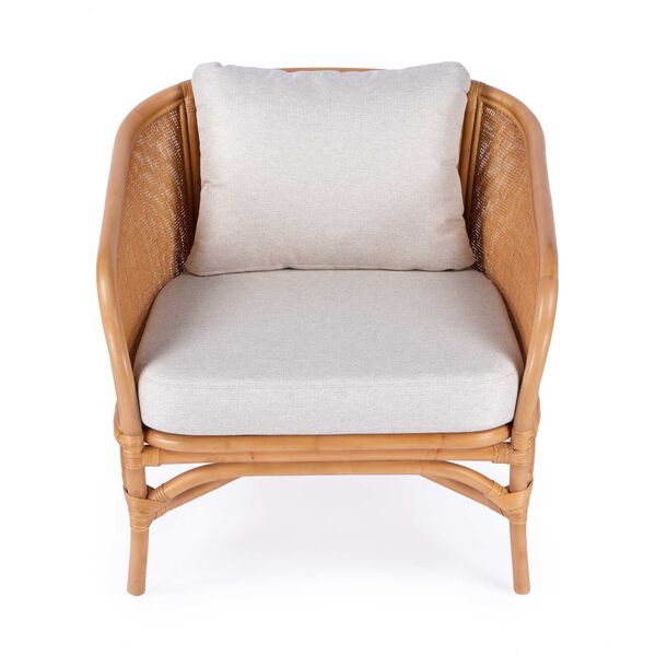 Captiva Natural Rattan  Upholstered Accent Chair, image 1