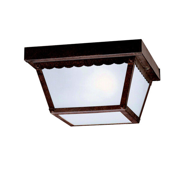 Tannery Bronze Two-Light Outdoor Flush Mount, image 1