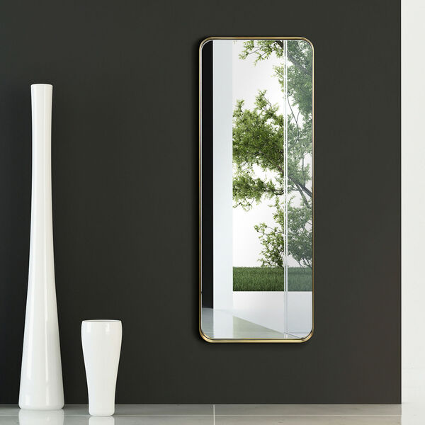 Gold 18 x 48-Inch Rectangle Wall Mirror, image 1