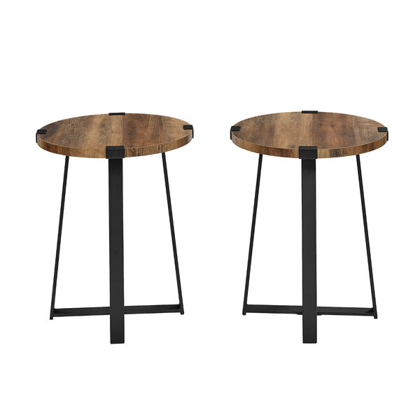 Mission Rustic Oak Side Table, Set of Two, image 2