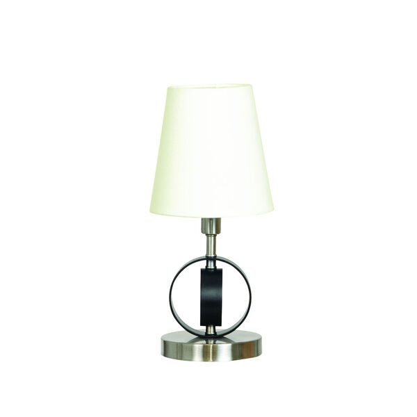 Bryson Black Satin Nickel 12-Inch One-Light Table Lamp, image 1