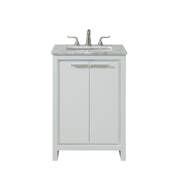 Filipo Frosted White Vanity Washstand, image 1