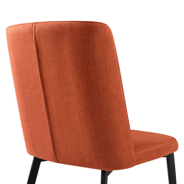 Maine Orange with Matte Black Dining Chair, Set of Two, image 5