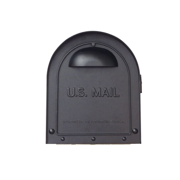 Curbside Black Classic Mailbox with Baldwin Front Single Mounting Bracket, image 5