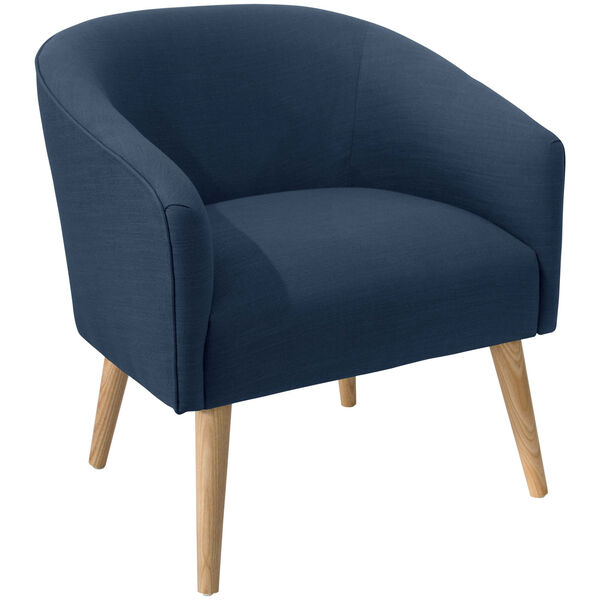 Linen Navy 31-Inch Deco Chair, image 1