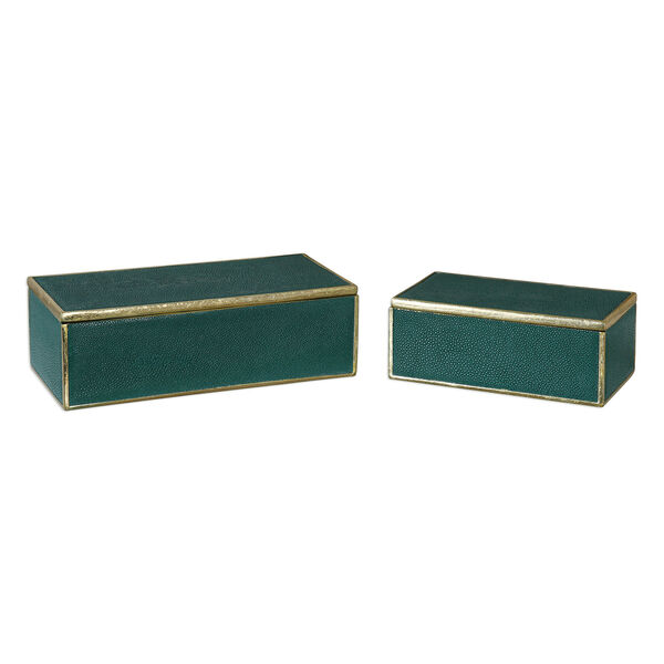 Karis Emerald Green Boxes, Set of Two, image 3