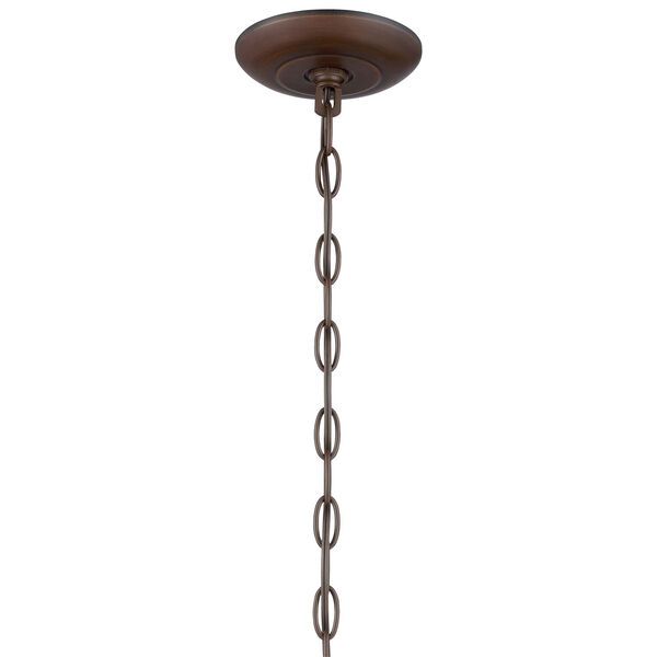 Gwendolyn Place Dark Rubbed Sienna 26-Inch Five-Light Drum Pendant, image 2
