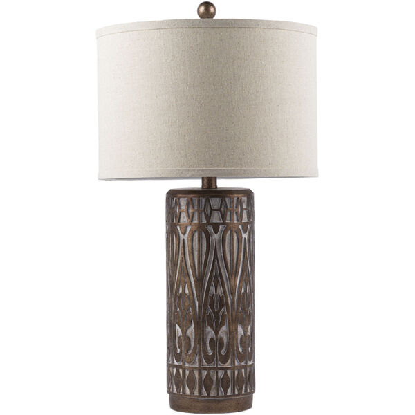 Imelde Brown and Beige 26-Inch Table Lamp, image 1