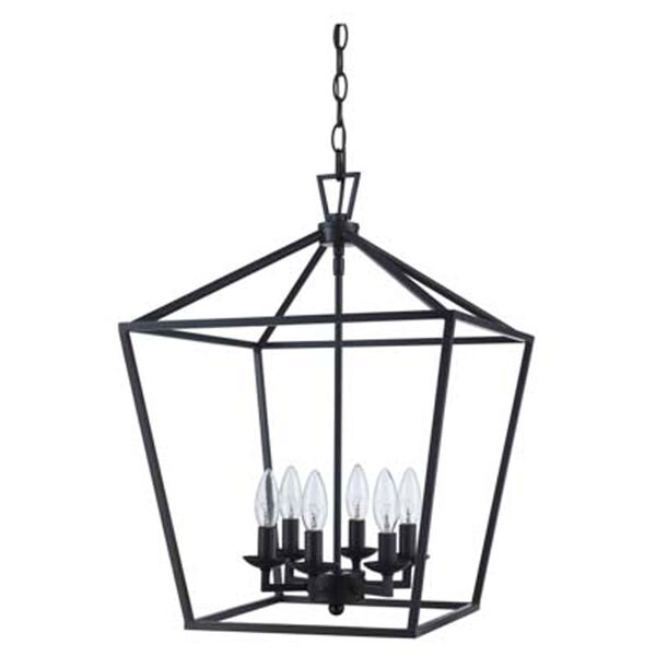Lacey Oil Rubbed Bronze 16-Inch Six-Light Pendant, image 1