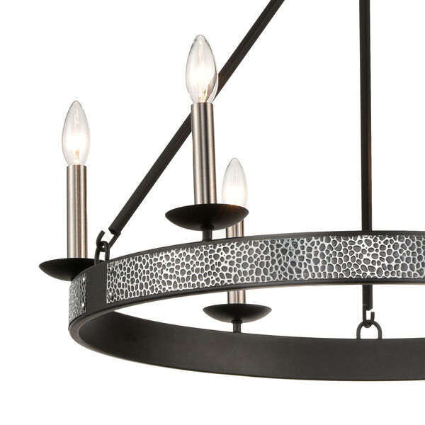 Impression Oil Rubbed Bronze and Satin Nickel Six-Light Chandelier, image 3