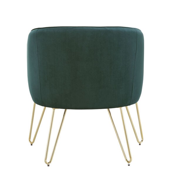 Aster Green Velvet Arm Chair with Gold Leg, image 4