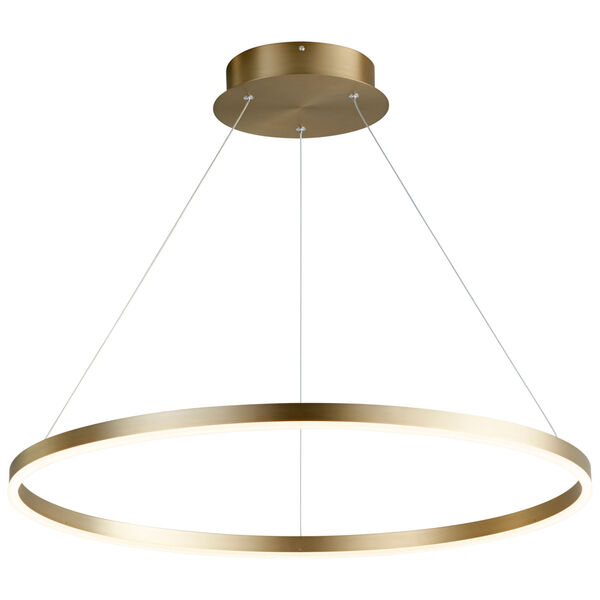 Circulo Aged Brass 32-Inch LED Chandelier, image 2