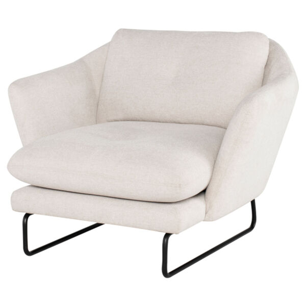 Frankie Parchment and Black Occasional Chair, image 1