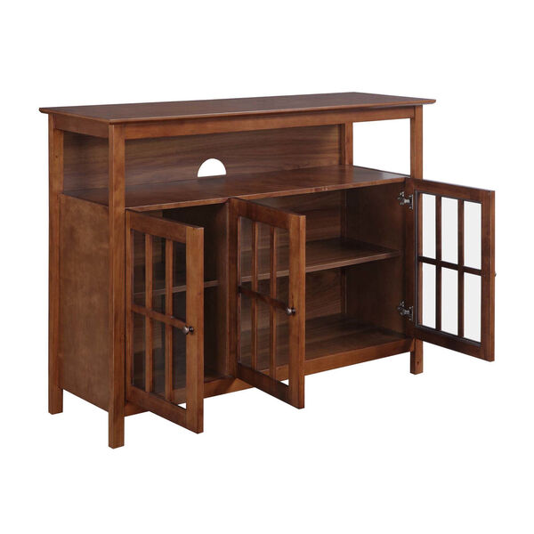 Big Sur Dark Walnut Deluxe TV Stand with Storage Cabinets and Shelf for TVs up to 55 Inches, image 5