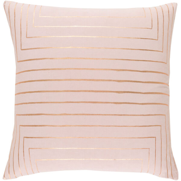 Monroe Blush and Gold 18 In. Throw Pillow, image 1