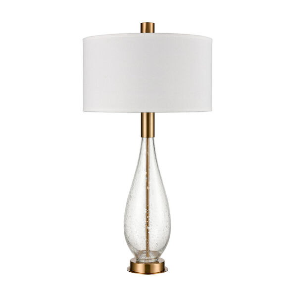 Chepstow Clear Bubble Glass and Cafe Bronze One-Light Table Lamp, image 2