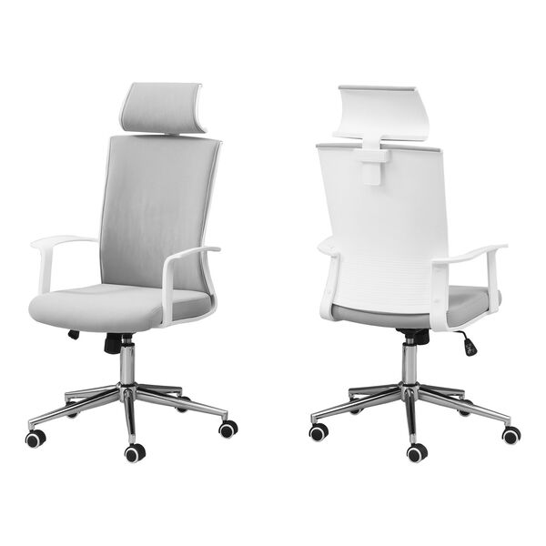 White 24-Inch Office Chair, image 1