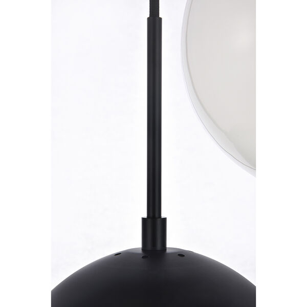 Eclipse Black and Frosted White 18-Inch Five-Light Pendant, image 6