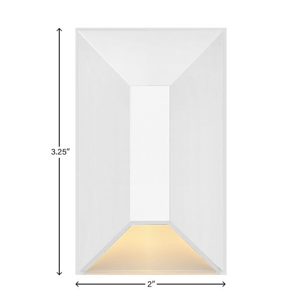 Nuvi Matte White Small Rectangular LED Deck Sconce, image 4