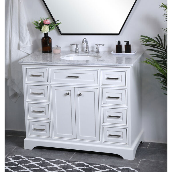 Americana White 42-Inch Vanity Sink Set, image 4