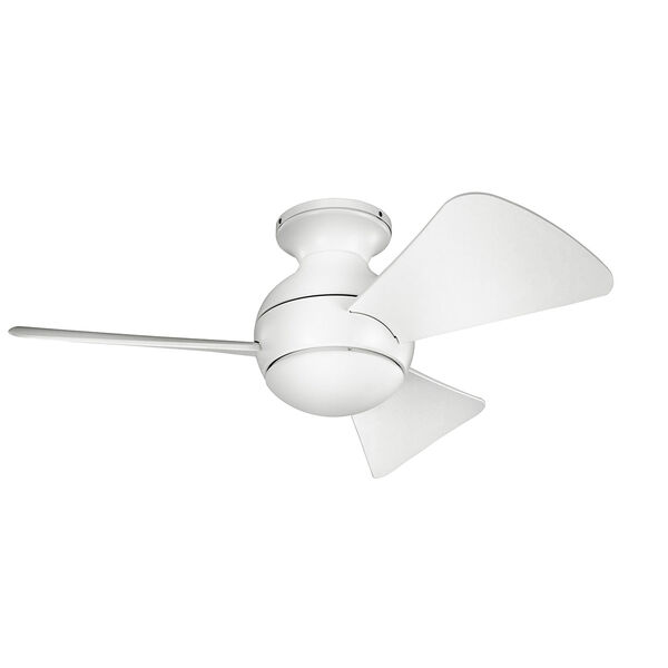 Sola Matte White 34-Inch Wet Location LED Ceiling Fan, image 3