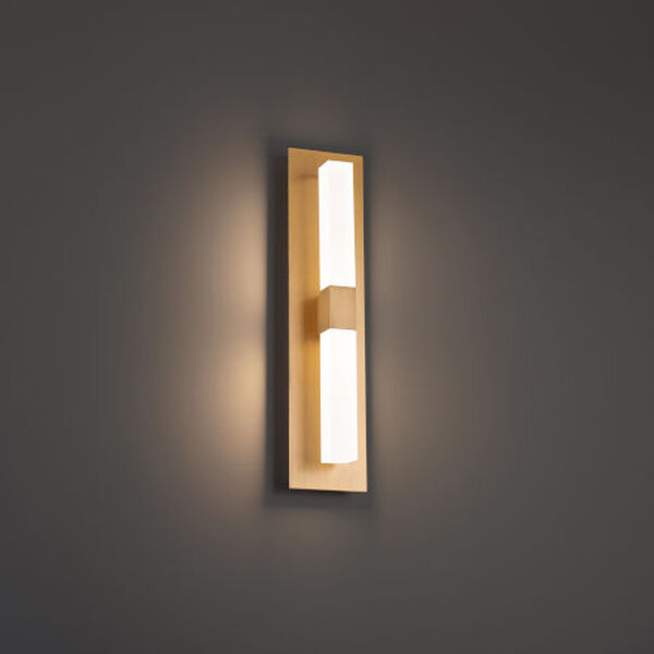 Camelot Aged Brass Two-Light LED ADA Wall Sconce, image 3