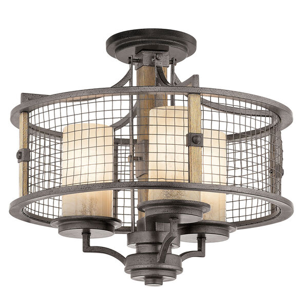 Ahrendale Anvil Iron Three-Light Convertible Chandelier, image 2