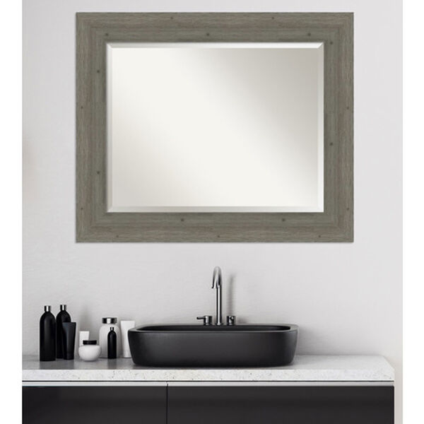 Fencepost Gray 35-Inch Bathroom Wall Mirror, image 5