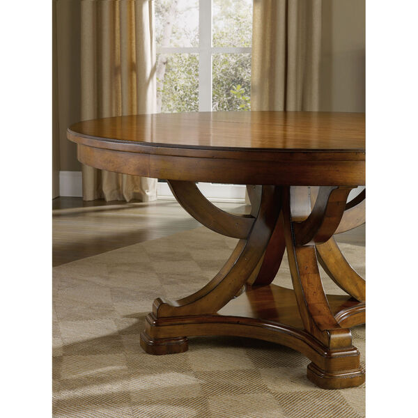 Tynecastle Round Pedestal Dining Table with One 18-Inch Leaf, image 4